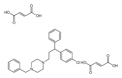1-benzyl-4-[3-(4-chlorophenyl)-3-phenylpropyl]piperazine,(Z)-but-2-enedioic acid结构式