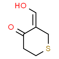 4H-Thiopyran-4-one, tetrahydro-3-(hydroxymethylene)-, (3E)- (9CI) Structure