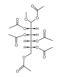 1,2,3,4,5,6-hexa-O-acetyl-D-mannose methyl hemiacetal结构式