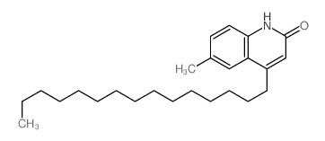 2(1H)-Quinolinone,6-methyl-4-pentadecyl- Structure