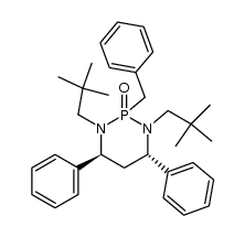 (S,S)-(4l,6l)-2-benzyl-1,3-bis-(2,2-dimethylpropyl)-4,6-diphenyl-1,3,2-diazaphosphorinane 2-oxide结构式
