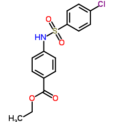 Ethyl 4-{[(4-chlorophenyl)sulfonyl]amino}benzoate结构式