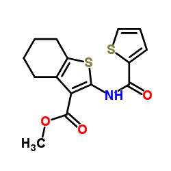 Methyl 2-[(2-thienylcarbonyl)amino]-4,5,6,7-tetrahydro-1-benzothiophene-3-carboxylate Structure