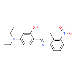 5-(diethylamino)-2-{[(2-methyl-3-nitrophenyl)imino]methyl}phenol结构式