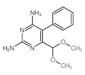 2,4-Pyrimidinediamine,6-(dimethoxymethyl)-5-phenyl-结构式