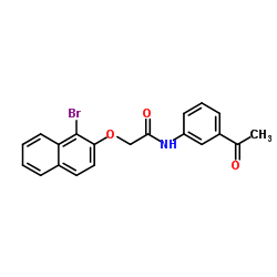 N-(3-Acetylphenyl)-2-[(1-bromo-2-naphthyl)oxy]acetamide结构式