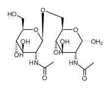 2-acetamido-6-O-(2-acetamido-2-deoxy-β-D-glucopyranosyl)-2-deoxy-D-glucopyranoside结构式