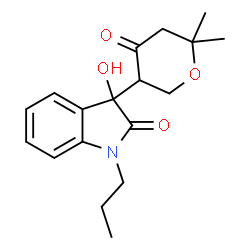 3-(6,6-Dimethyl-4-oxotetrahydro-2H-pyran-3-yl)-3-hydroxy-1-propyl-1,3-dihydro-2H-indol-2-one Structure