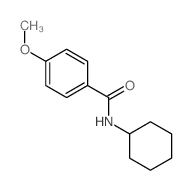 N-cyclohexyl-4-methoxy-benzamide结构式
