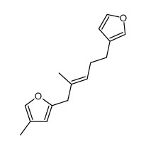 2-[(E)-5-(3-Furyl)-2-methyl-2-pentenyl]-4-methylfuran structure