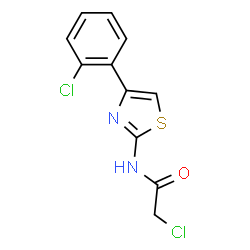 2-Chloro-N-[4-(2-chloro-phenyl)-thiazol-2-yl]-acetamide结构式