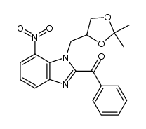 (1-((2,2-dimethyl-1,3-dioxolan-4-yl)methyl)-7-nitro-1H-benzo[d]imidazol-2-yl)(phenyl)methanone结构式