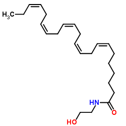 (7Z,10Z,13Z,16Z,19Z)-N-(2-Hydroxyethyl)-7,10,13,16,19-docosapenta enamide structure