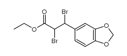 3-benzo[1,3]dioxol-5-yl-2,3-dibromo-propionic acid ethyl ester结构式