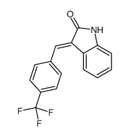 3-[[4-(trifluoromethyl)phenyl]methylidene]-1H-indol-2-one Structure
