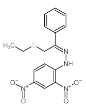 N-[(2-ethylsulfanyl-1-phenyl-ethylidene)amino]-2,4-dinitro-aniline结构式