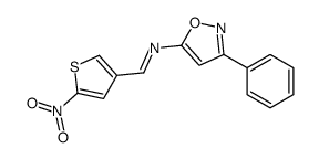 1-(5-nitrothiophen-3-yl)-N-(3-phenyloxazol-5-yl)methanimine结构式
