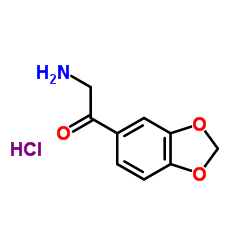 2-氨基-1-苯并[1,3]二氧代-5-乙酮盐酸盐结构式
