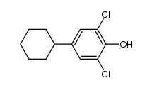 2,6-dichloro-4-cyclohexyl-phenol结构式