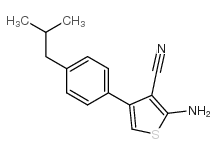 2-Amino-4-(4-isobutylphenyl)thiophene-3-carbonitrile Structure
