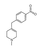 1-methyl-4-(4-nitro-benzyl)-1,2,3,6-tetrahydro-pyridine结构式