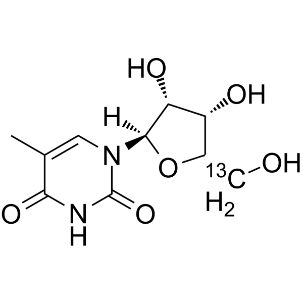 5-Methyluridine-5′-13C结构式