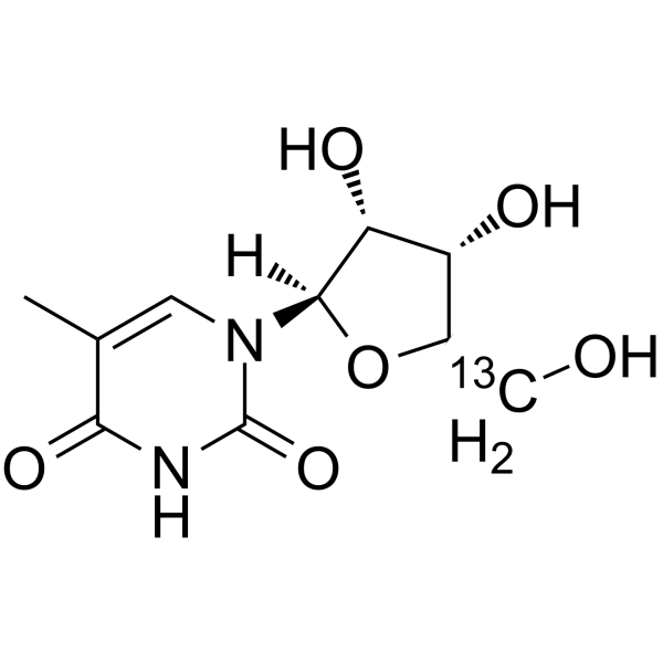 5-Methyluridine-5′-13C Structure