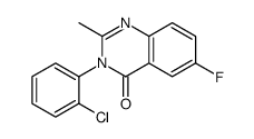 3-(2-氯苯基)-6-氟-2-甲基喹唑啉-4(3H)-酮结构式