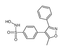 N-hydroxy-4-(5-methyl-3-phenyl-1,2-oxazol-4-yl)benzenesulfonamide结构式