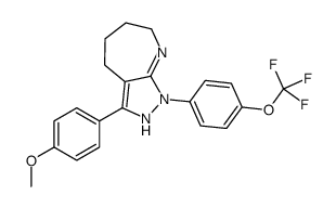 3-(4-methoxyphenyl)-1-[4-(trifluoromethoxy)phenyl]-4,5,6,7-tetrahydro-2H-pyrazolo[3,4-b]azepine Structure