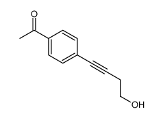 1-[4-(4-hydroxybut-1-ynyl)phenyl]ethanone Structure