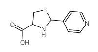 4-Thiazolidinecarboxylicacid, 2-(4-pyridinyl)- Structure