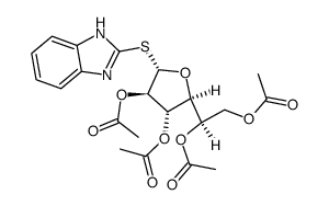 benzimidazol-2-yl 2,3,5,6-tetra-O-acetyl-1-thio-β-D-galactofuranoside Structure