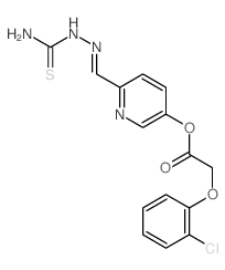 [6-[(Z)-(carbamothioylhydrazinylidene)methyl]pyridin-3-yl] 2-(2-chlorophenoxy)acetate结构式