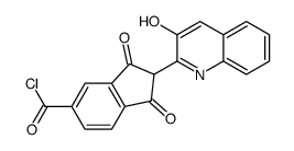 2-(3-Hydroxy-2-quinolyl)-1,3-dioxoindane-5-carbonyl chloride结构式