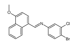 N-(4-bromo-3-chlorophenyl)-1-(4-methoxynaphthalen-1-yl)methanimine结构式