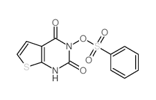 4-(benzenesulfonyloxy)-9-thia-2,4-diazabicyclo[4.3.0]nona-7,10-diene-3,5-dione structure