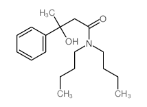 Benzenepropanamide,N,N-dibutyl-b-hydroxy-b-methyl- Structure