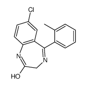 7-Chloro-1,3-dihydro-5-(2-methylphenyl)-2H-1,4-benzodiazepine-2-one Structure