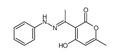 3-(2-phenylhydrazonoethyl)-4-hydroxy-6-methylpyrone-2-one结构式