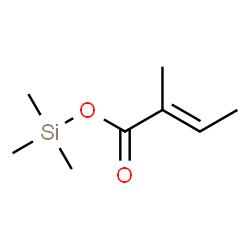 2-Methylcrotonic acid trimethylsilyl ester structure