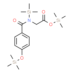 N-(Trimethylsilyl)-N-[4-(trimethylsiloxy)benzoyl]glycine trimethylsilyl ester Structure
