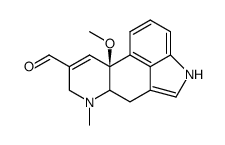 10-methoxy-6-methyl-8,9-didehydro-ergoline-8-carbaldehyde结构式