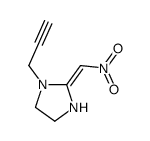 2-(nitromethylidene)-1-prop-2-ynylimidazolidine结构式