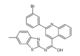 2-(3-bromophenyl)-N-(6-methyl-1,3-benzothiazol-2-yl)quinoline-4-carboxamide Structure