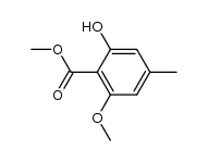 2-hydroxy-6-methoxy-4-methyl-benzoic acid methyl ester结构式