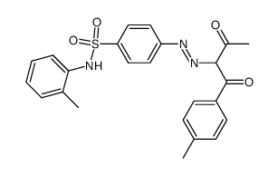 4-{[1-(4-methyl-benzoyl)-2-oxo-propylidene]-hydrazino}-N-o-tolyl-benzenesulfonamide结构式