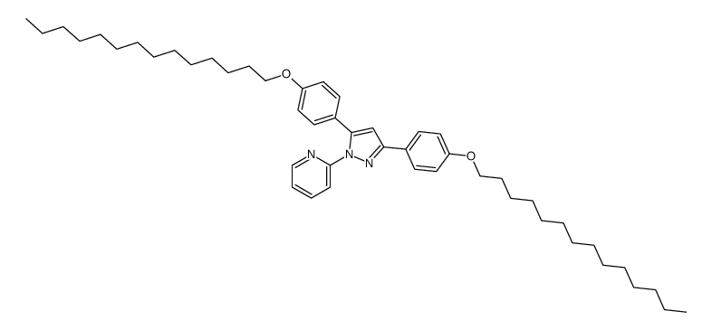 2-[3,5-bis(4-tetradecoxyphenyl)pyrazol-1-yl]pyridine结构式