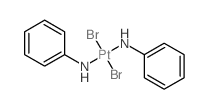 Platinum,bis(benzenamine)dibromo-, (SP-4-2)- Structure