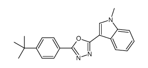 1H-Indole,3-[5-[4-(1,1-dimethylethyl)phenyl]-1,3,4-oxadiazol-2-yl]-1-methyl-(9CI) picture